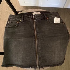 Free people black jean skirt